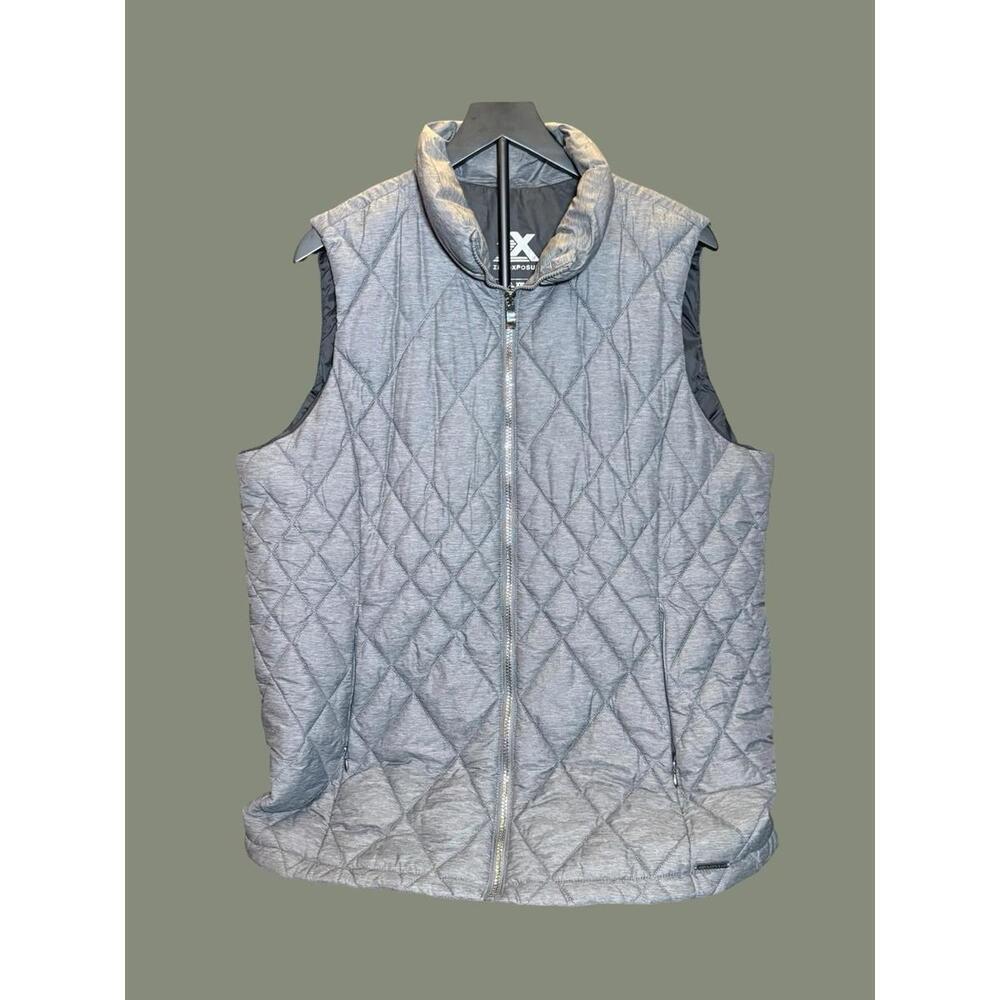 Zeroxposur Women's Lightweight Warm Comfy Puffer Vest In Gray XXL